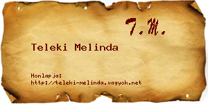 Teleki Melinda névjegykártya