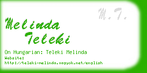 melinda teleki business card